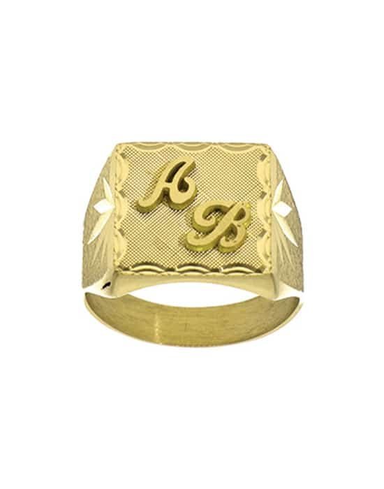 Chevalière Carrée en Or Christophe Damier