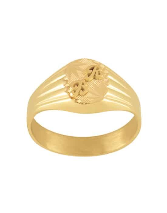 Chevalière Ovale en Or Olivia Godrons