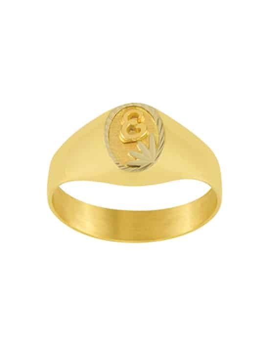 Chevalière Ovale en Or Olivia Tour Gris