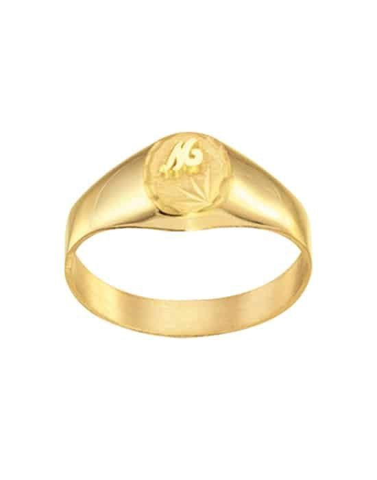 Chevalière Ovale en Or Ophélie Étoile