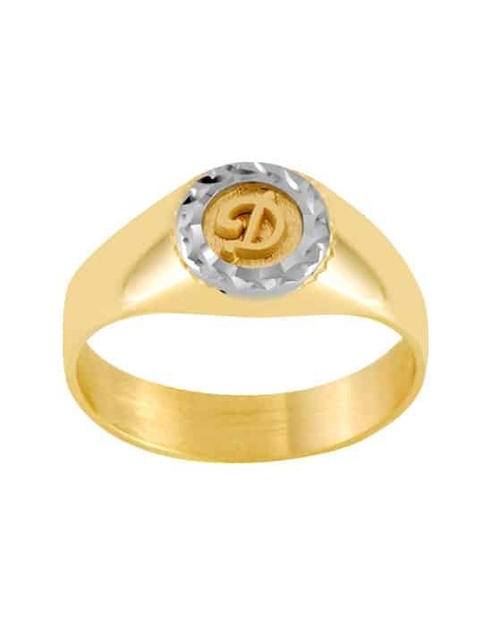 Chevalière Ronde en Or Roxanne Tour Gris