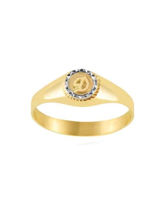 Chevalière Ronde en Or - Modèle Rose Tour Gris