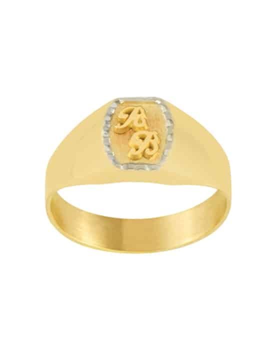 Chevalière Tonneau en Or Typhaine Tour Gris