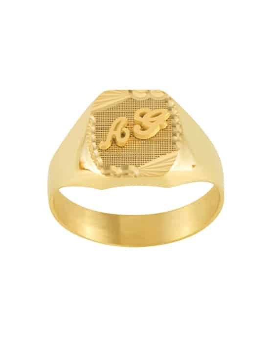 Chevalière Tonneau en Or Taylor Damier