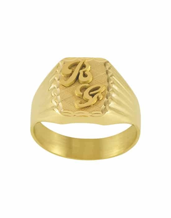 Chevalière Tonneau en Or Thomas Godrons