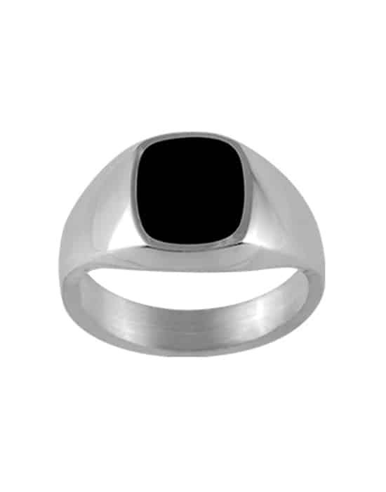 Chevalière Onyx Thomas en Argent