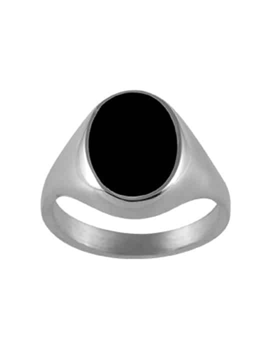 Chevalière Onyx Orphée en Argent