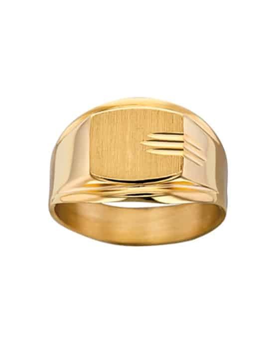 Chevalière Horizontale en Or Henri Griffe