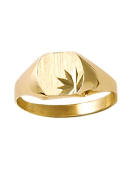 Chevalière Tonneau en Or Thelma Brossée