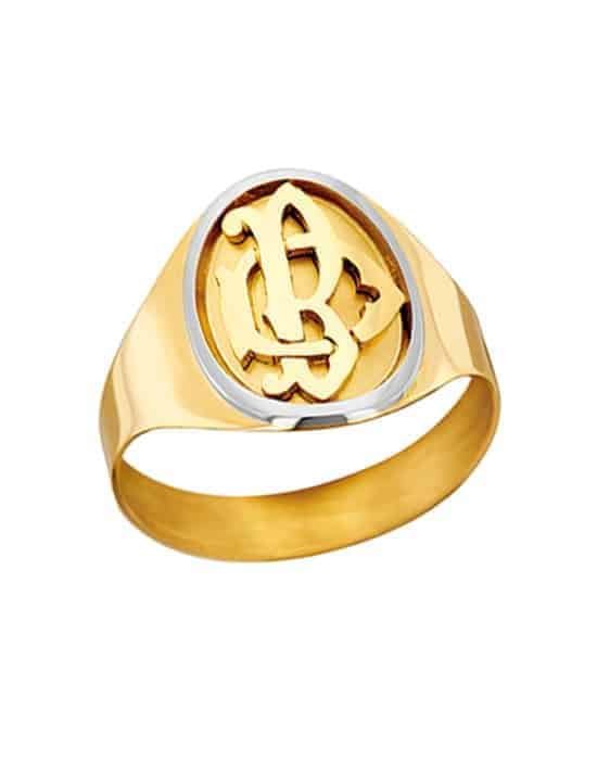 Bague Moderne en Or Bicolore Benoit
