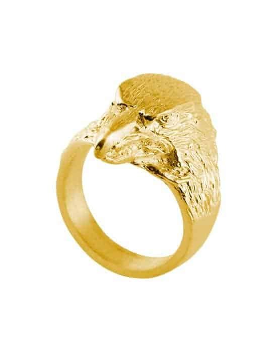 Bague Tête d'Aigle en Or