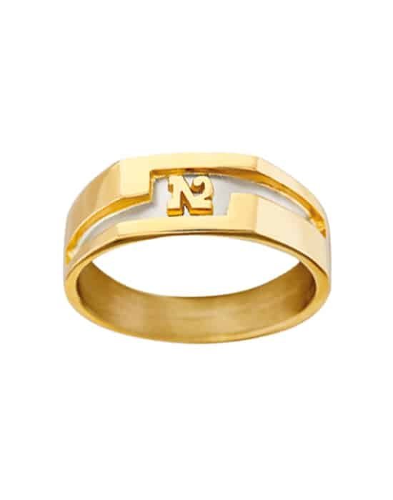 Bague Moderne en Or Bicolore Mathis Rectangle