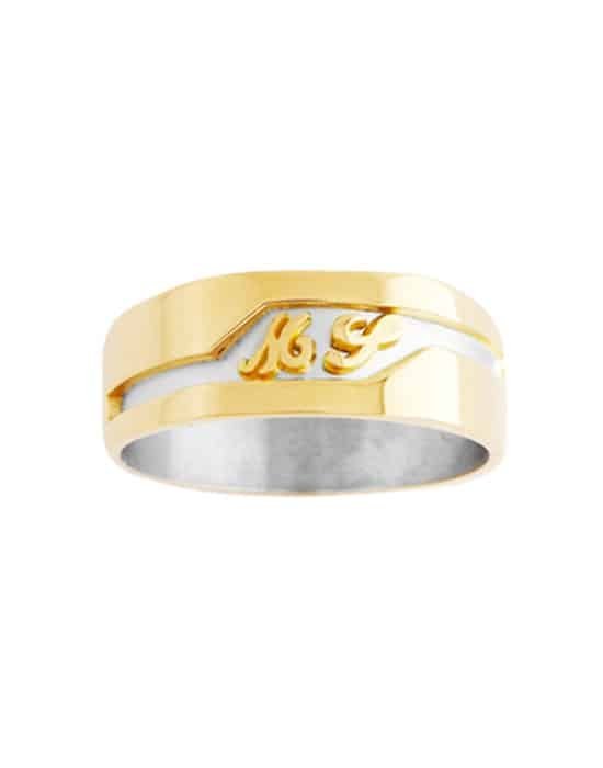 Bague Moderne en Or Bicolore Mathis Contour