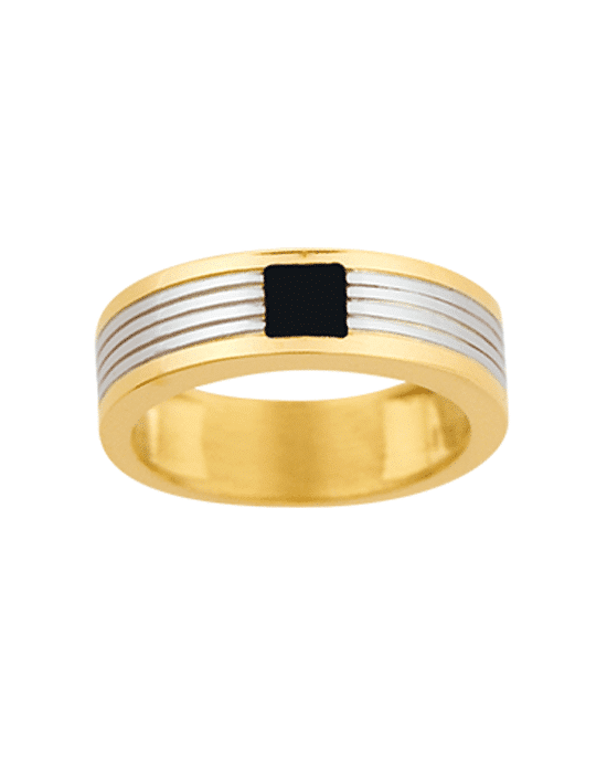 Chevalière Onyx en Or Maxime Rainurée