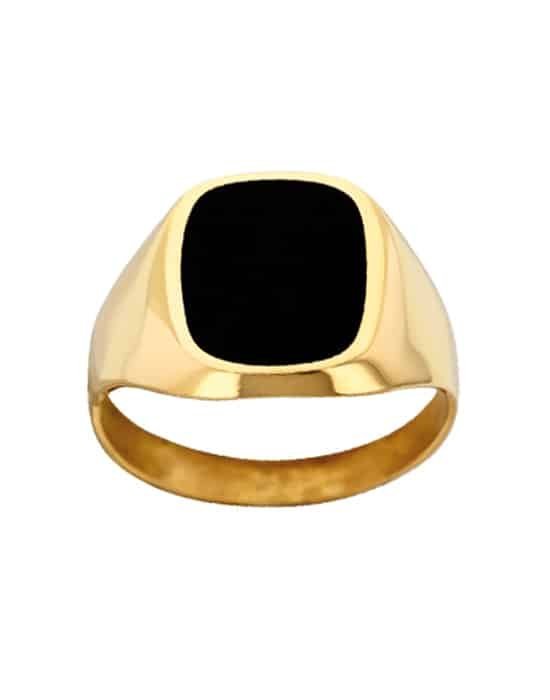 Chevalière Onyx en Or Tonneau Thomas