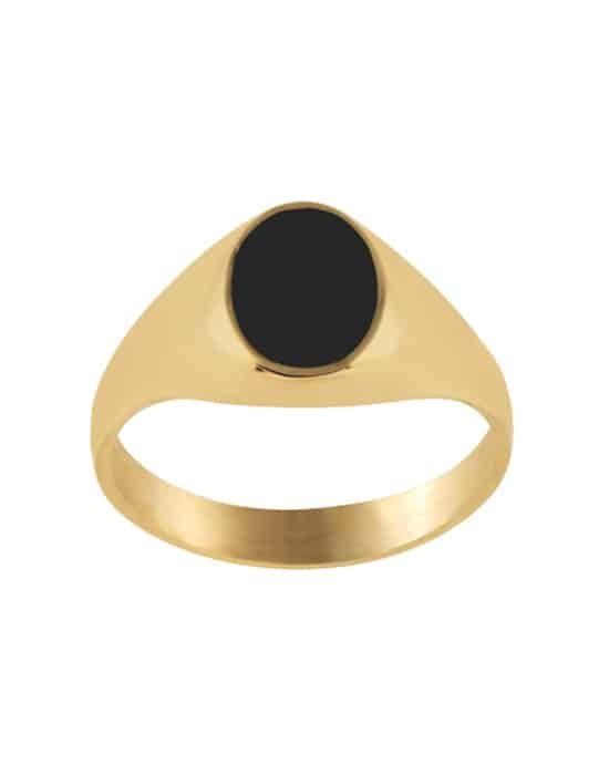 Chevalière Onyx en Or Ovale Olivia